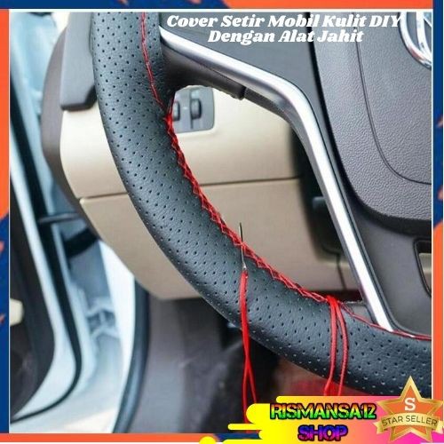 Cover Sarung Setir Mobil Dengan Alat Jahit