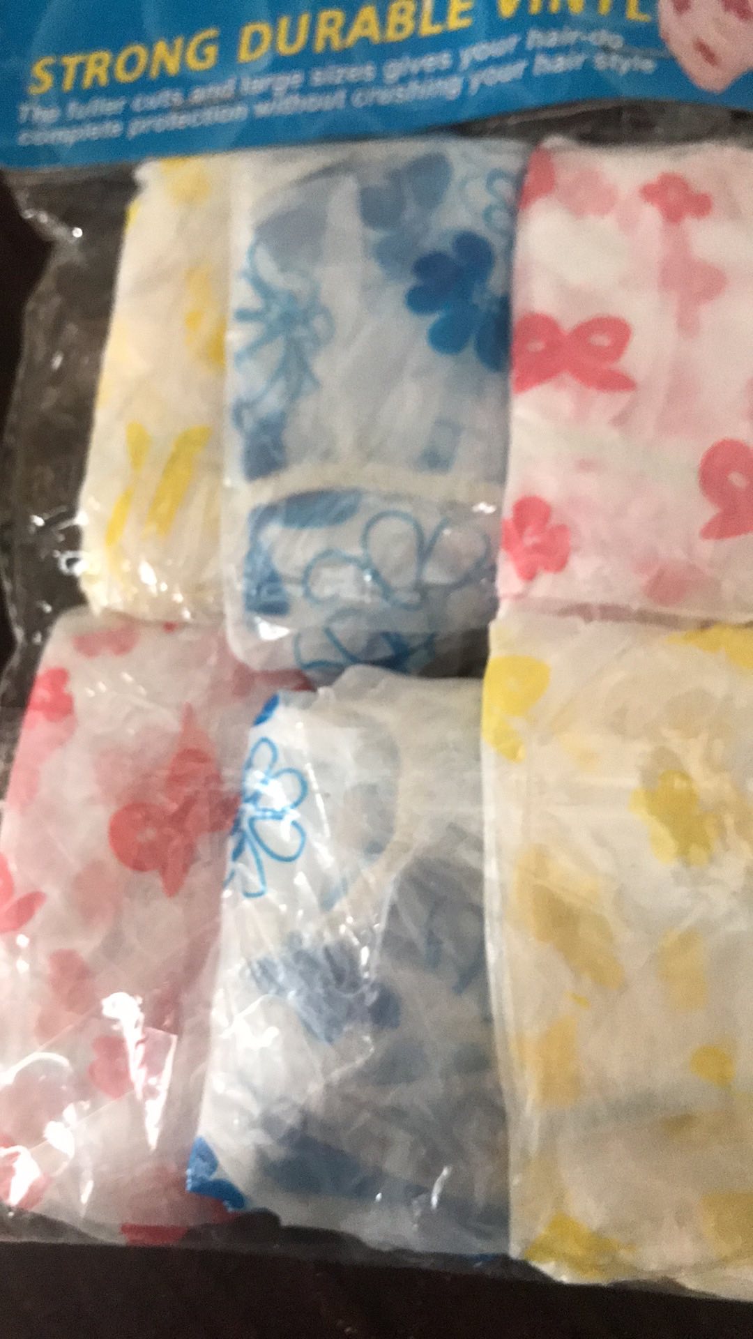 Shower Cap Plastik Isi 6 - Shower Cap Motif Isi 6