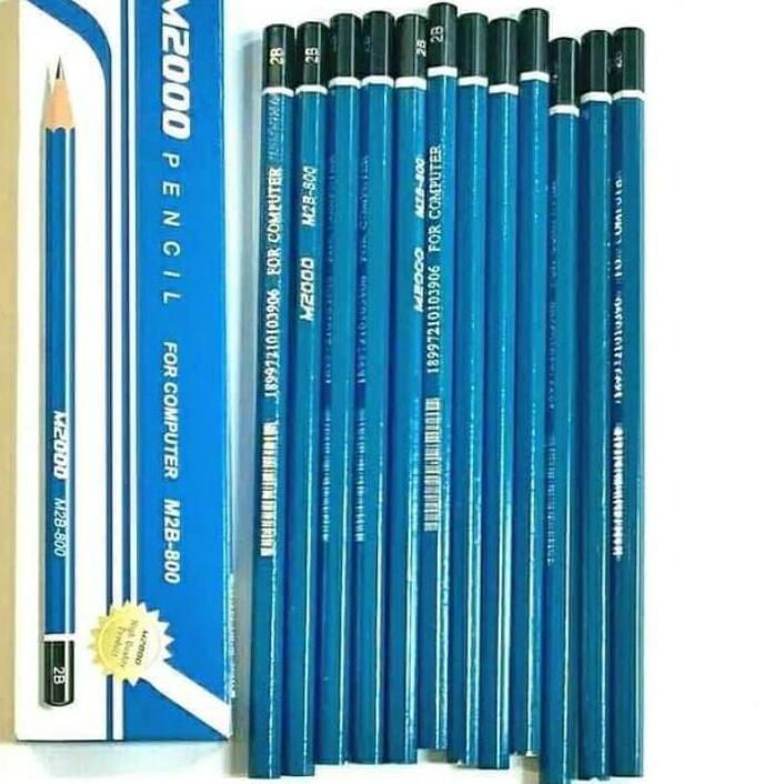 

⁂ [GROSIR] 12 PCS PENSIL BIRU 2B// PENSIL M200 ㄹ