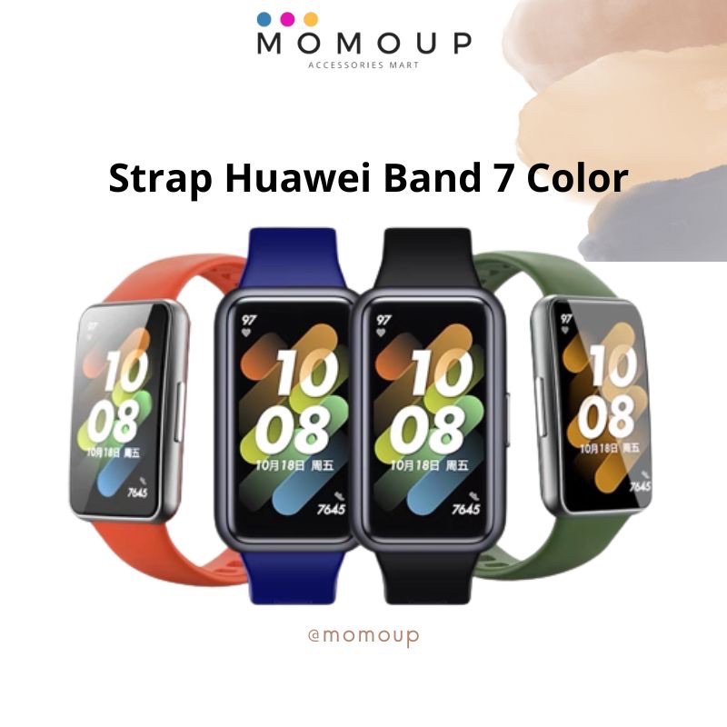 Strap Huawei Band 7 Polos Colors Tali Jam Huawei Band 7 Silikon Polos Berwarna Lembut