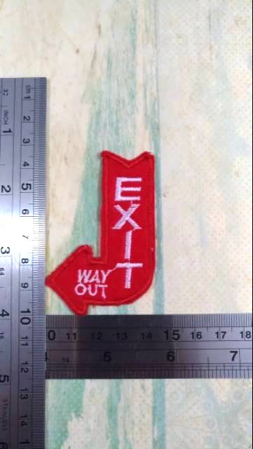 Patch Bordir EXIT / Aplikasi Jahit EXIT / Emblem EXIT