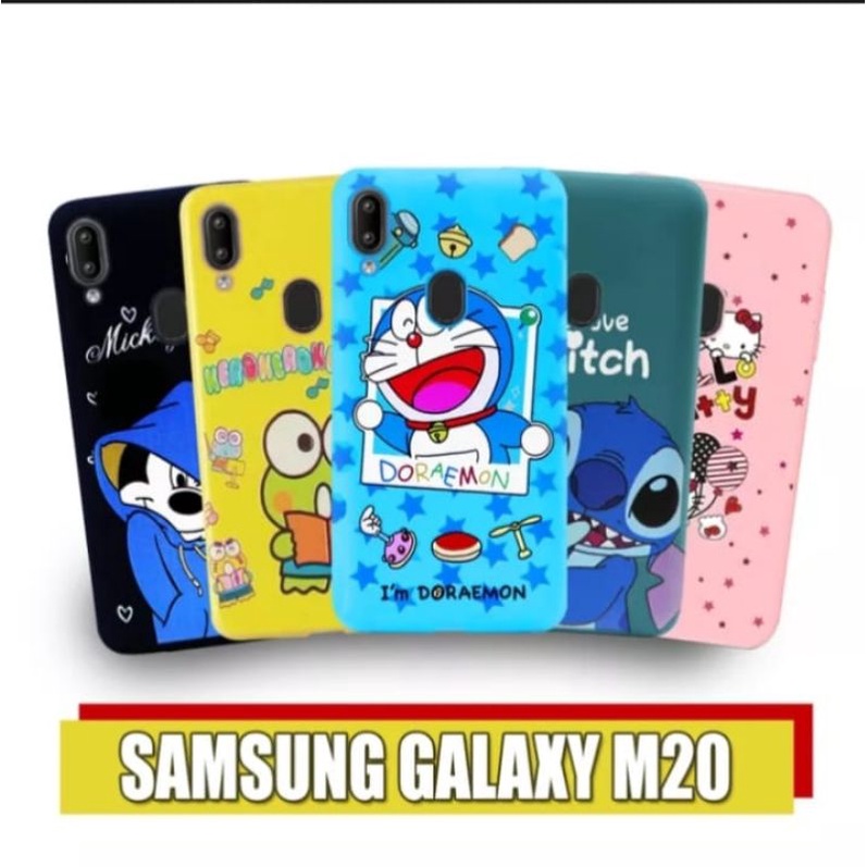 Case Samsung Galaxy M20 / A01 / J1 Ace / A01 Core  Softcase Tpu Karakter Doraemon Hello kitty Stitch