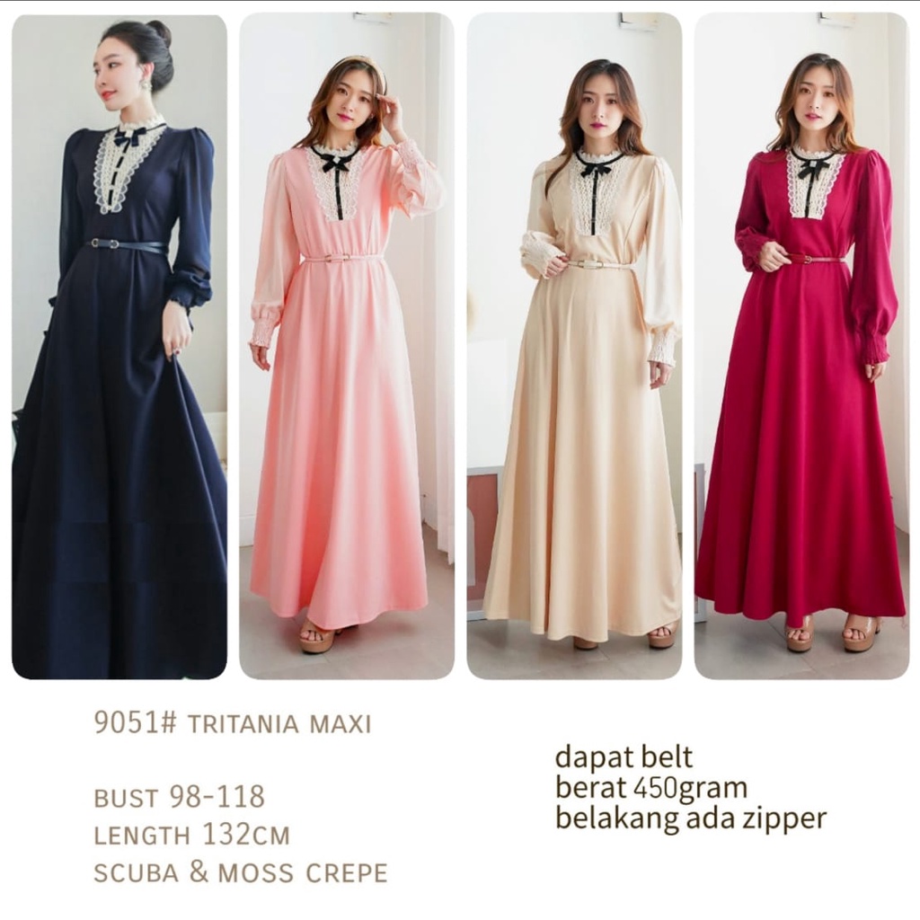 Tritania Maxi Dress Import TM 9051-1