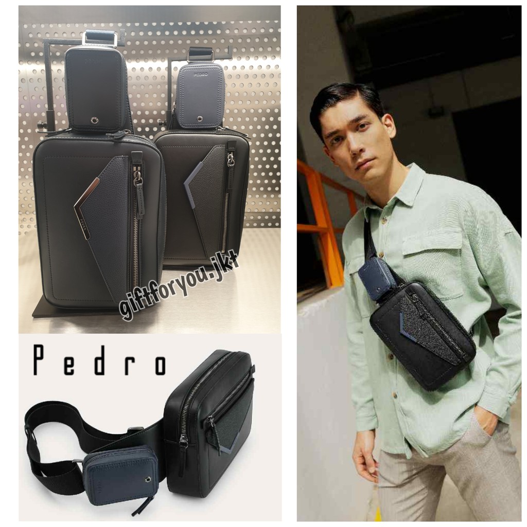 Tas Selempang Pria Pedro Casual Sling Pouch Man Bag Original Cowok