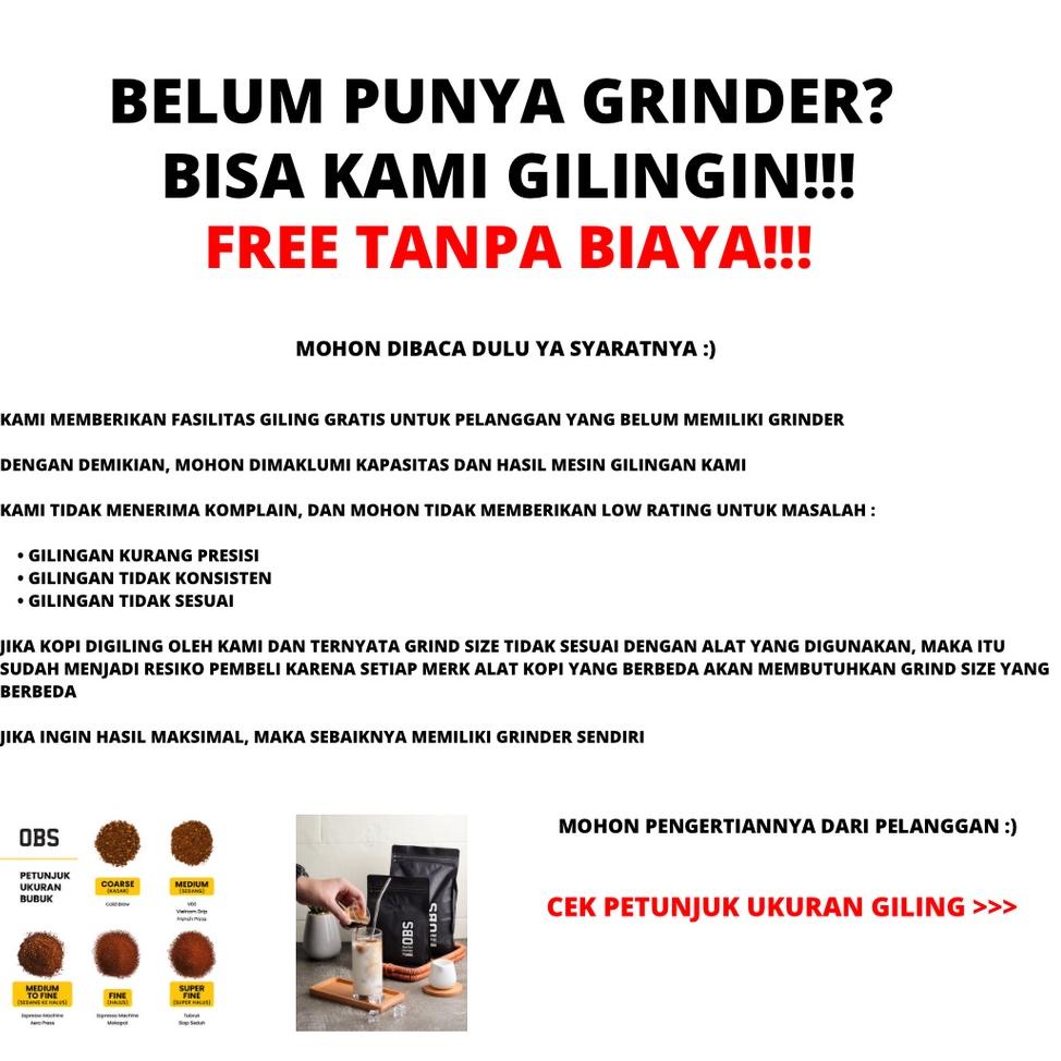 

CUCI GUDANG Kopi Houseblend 250 gram Biji/Bubuk | Arabika Robusta 250 gr | OBS Coffee House Blend 250gr ♫ 882