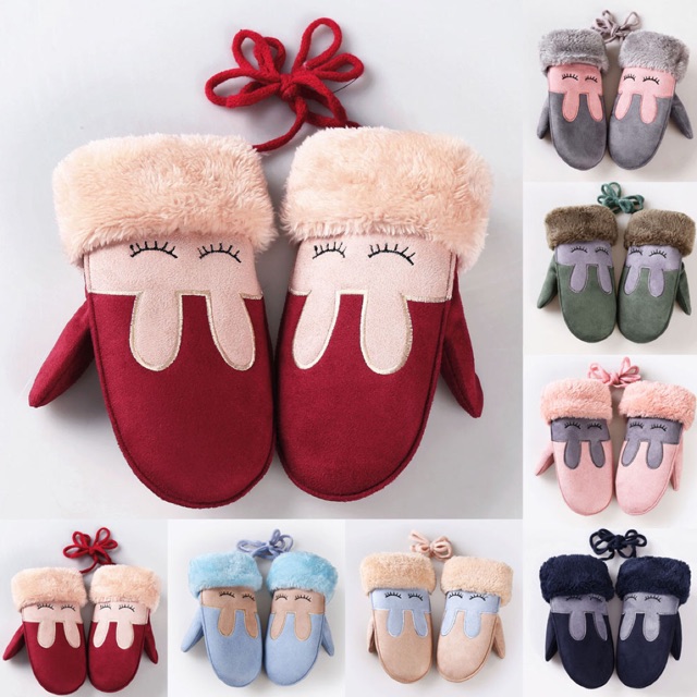 IMPORT Glove Kids Mitten Sarung Tangan Anak Bulu Musim Dingin Winter