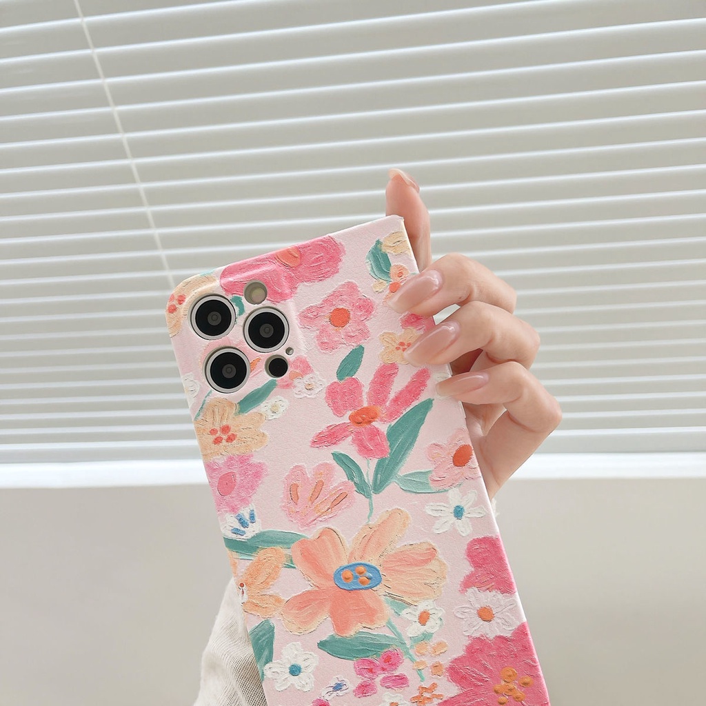 Flower Pattern Casing IPhone SE X XS  12 12promax 7 8Plus  XR XSMAX Cute 11 11pro 11promax Soft Silicone Phone Case Yhh8