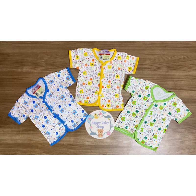 3PCS Saffenda baju bis tangan pendek SNI | baju pendek bayi murah | grosir baju bayi | fashion anak