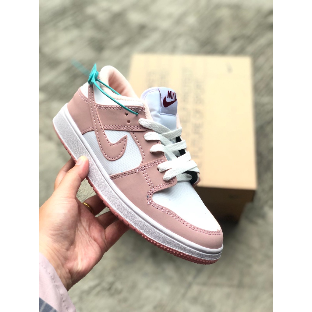 SEPATU ANAK NIKE AIR JORDAN PINK PENDEK MODEL TALI ORIGINAL / SEPATU SEKOLAH ANAK COWOK CEWEK KASUAL