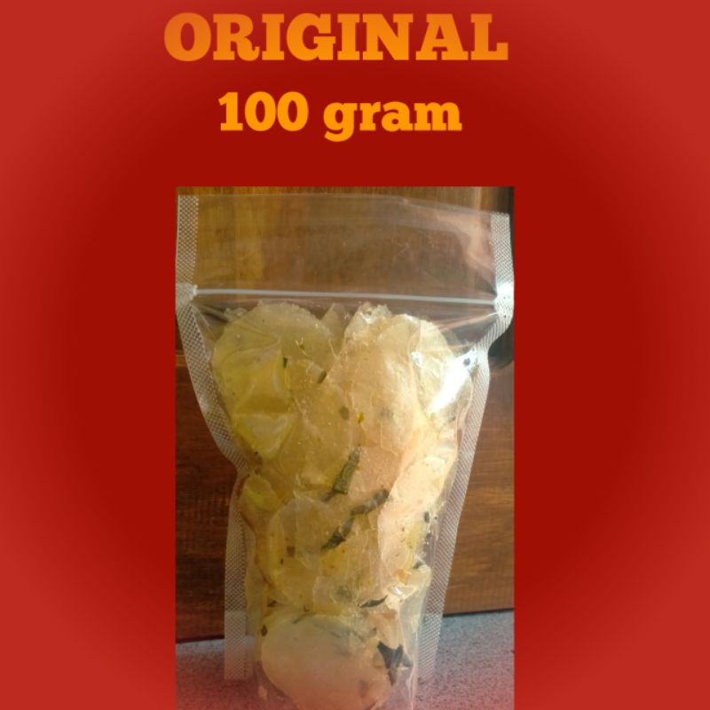 

Keripik Kaca 100gr/Kripca Original Daun Jeruk