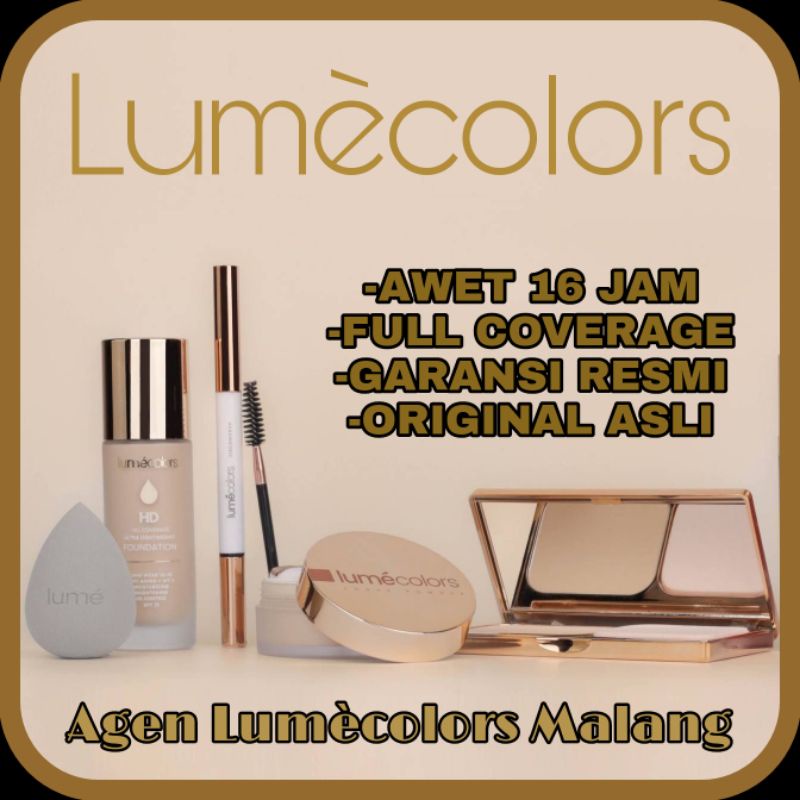 AGEN LUMECOLORS  HD FOUNDATION/BEDAK LOOSEPOWDER/COMPACT POWDER/EYECONIC /LIPSTIK LUMECOLORS