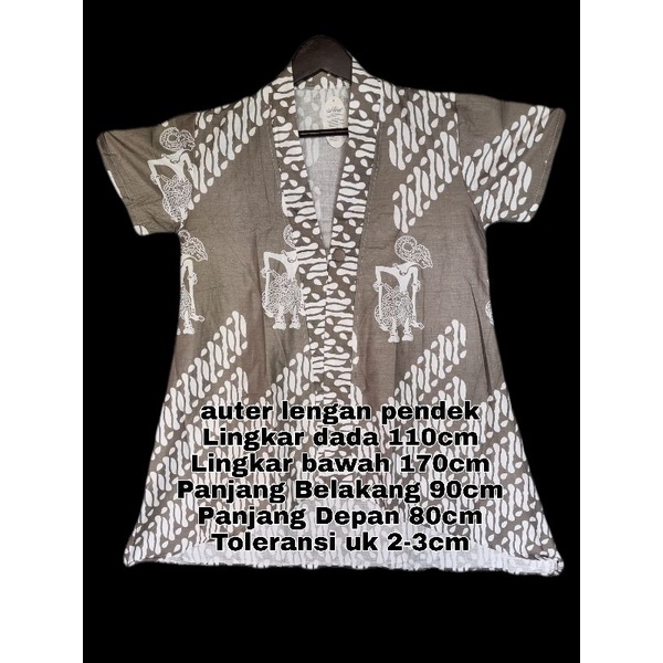 (COD) Baju Batik Wanita Semi Outer Lengan Pendek Terbaru