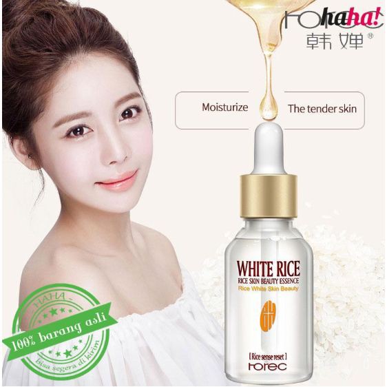 Rorec White Rice Serum Essence Serum Kecantikan Mencerahkan Kulit Wajah - Serum Beras