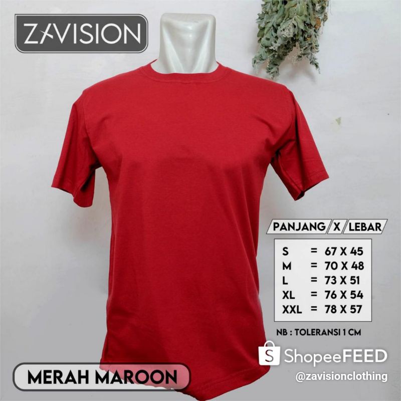 KAOS POLOS OBLONG COTTON COMBED 30s PREMIUM ECER GROSIR MURAH COMBED 30S