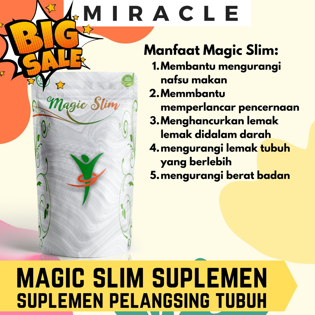 MAGIC SLIM – Suplemen Pembakar Lemak - suplemen pelangsing - pelangsing terlaris - penghancur lemak