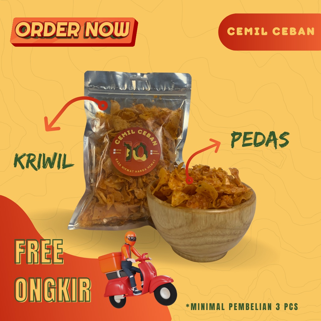 

Kripik Kriwil Pedas | Cemil Ceban | Keripik Singkong Pedas | Kripset