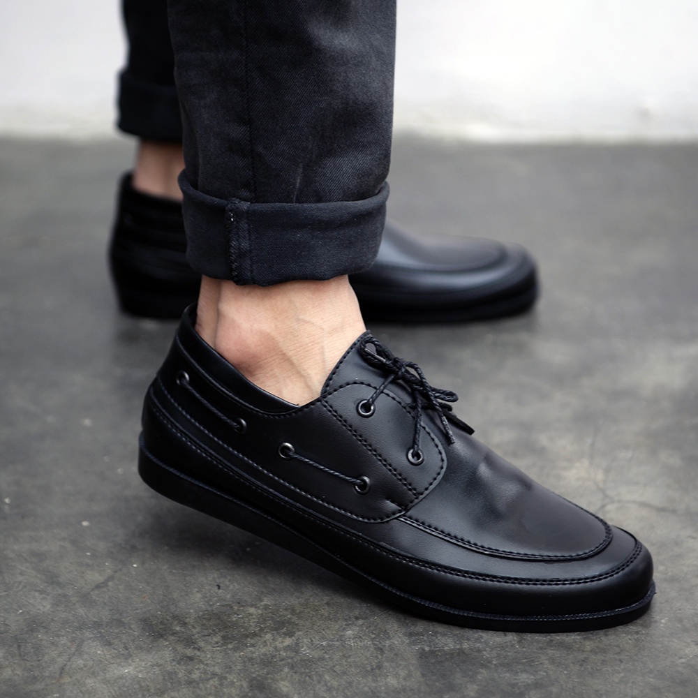 SepatuFormal Pantofel pria Resmi Formal Hitam Coklat Kuliah Kondangan Kerja PNS Guru slip on pria sepatu formal casual pria kasual kulit pu sintetik