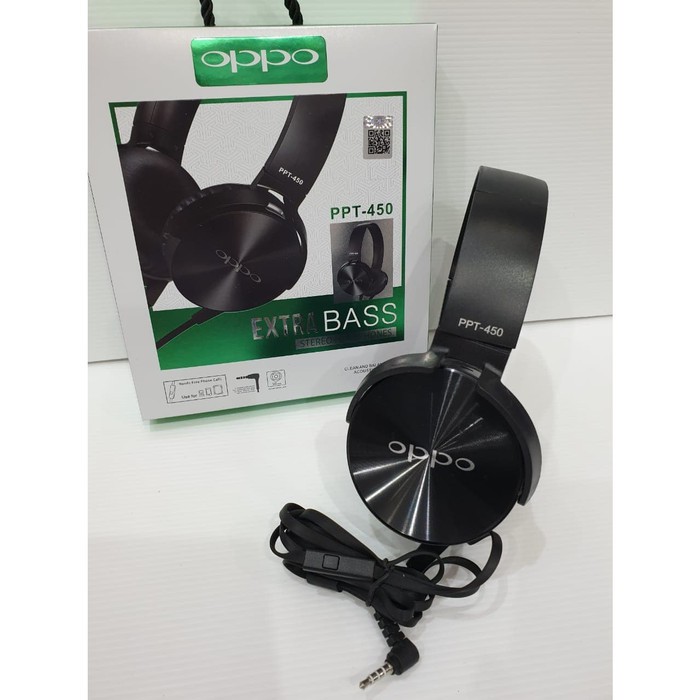 HEADSET HEADPHONE BANDO OPPO PPT 450 HEADPHONE STEREO EXTRA BASS