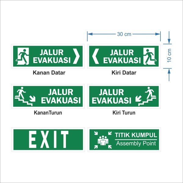 

Promo Rambu Jalur Evakuasi - Exit 30cm x 10cm Acrylic Limited