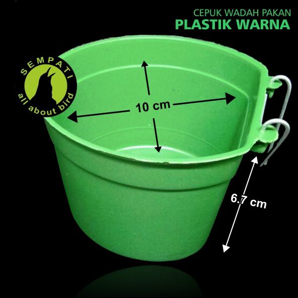 CEPUK WADAH PAKAN MINUM BURUNG PLASTIK KECIL