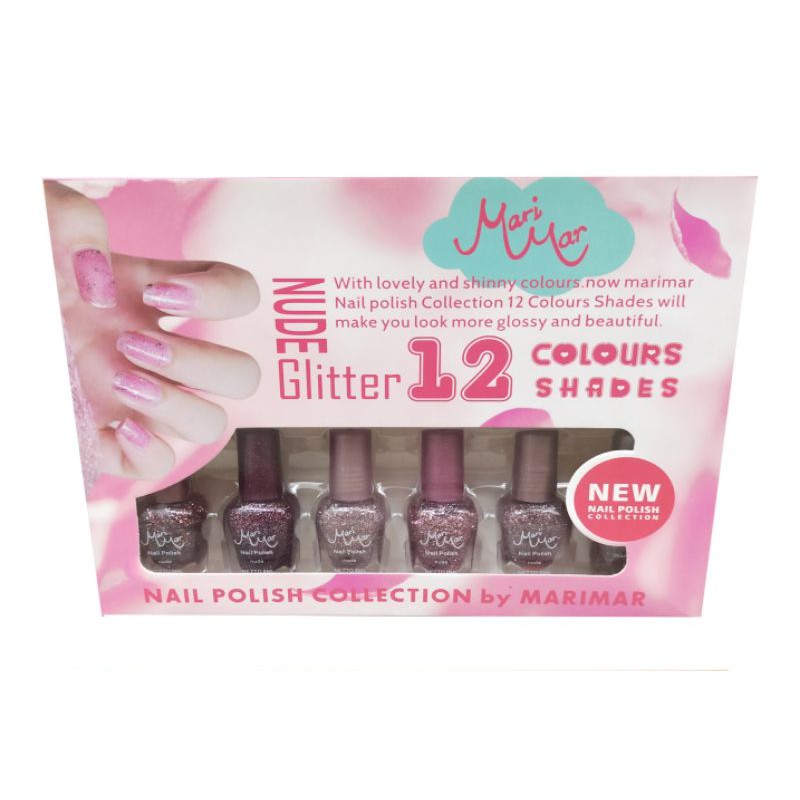 Kutek Marimar Nail Polish Nude &amp; Glitter Nude Series Kode: 088