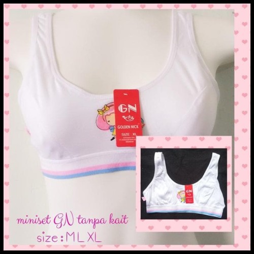Miniset Golden Nick 361 Anak Perempuan | Mini Bra Set Cewe Cewek Bra GoldenNick GN Remaja ABG Putih Sekolah Pakaian Dalam Underwear Daleman Katun Sguna Satuan Ecer