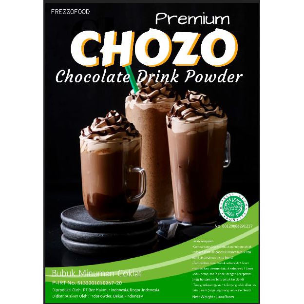 Minuman Coklat Avocado 1 Kg / Bubuk Coklat Avocado / Choco Avocado Chozo