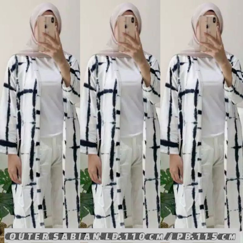 Outer Rayon Wanita Kekinian Sayap Shibori Jumbo Handmade Baju Bali Cardigan Terbaru Termurah