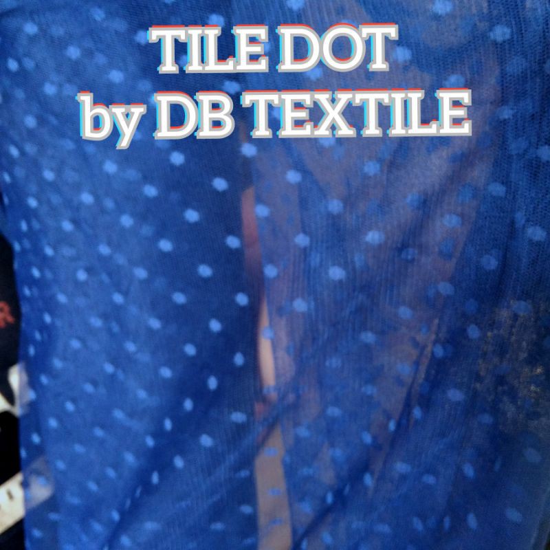 DB TEXTILE Kain Tile dot premium Tuile Polkadot gaun hijab bahan murah polos