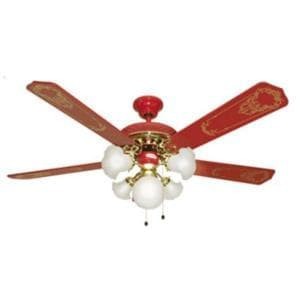 Ceiling Fan Uchida 52 inch 5 Lampu Uchida CF 111 (Merah)