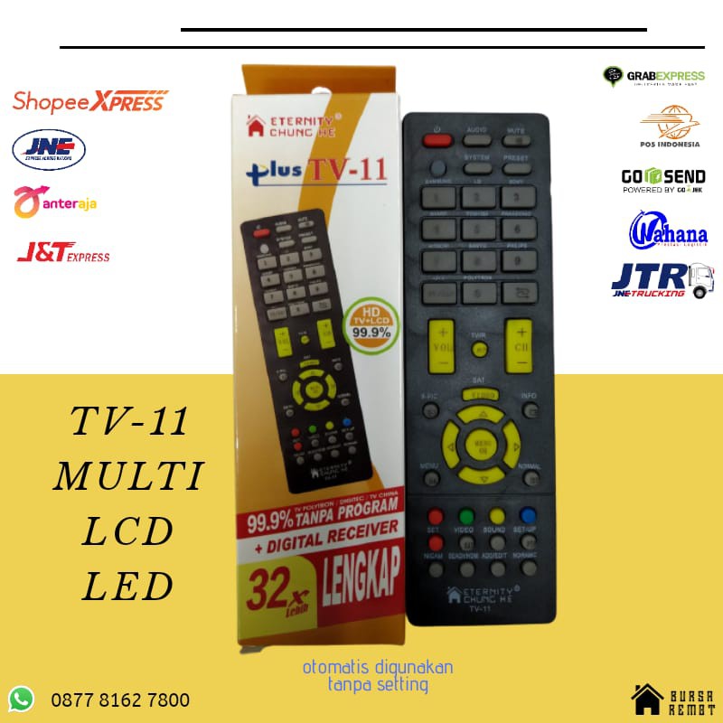 REMOT MULTI / REMOTE MULTI CHUNGHE TV 11  LCD / LED / PLASMA