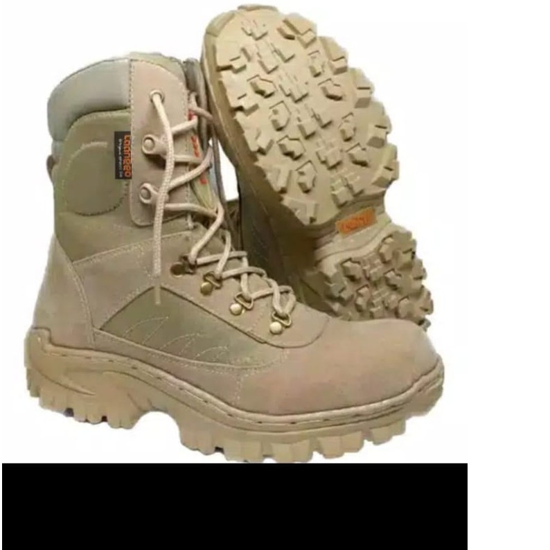 SEPATU PDL SAFETY BOOTS CAANGGO ORIGINAL ANTI AIR CREAM 8 INCI TERLARIS