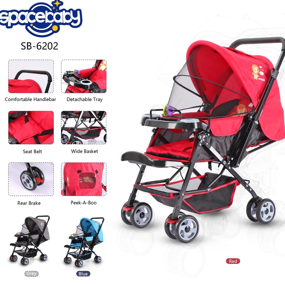 Baby Stroller SB 207 329-1 6202 Spacebaby Bisa Dilipat SB207 SB329-1 SB6202 Cabin Size Alat Bantu Kereta Dorong Anak Bayi Space Baby Extra Pad Rocker Reversible Stir Bolak Balik Kelambu SB 203 SB203 SB 204 SB204 SB 325-1 SB325-1 SB 330-1 SB330-1