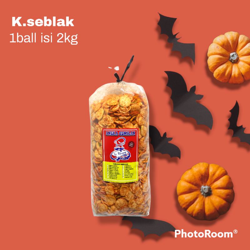 

krupuk seblak warna bantat si tileung kemasan 1 ball isi 2kg/grosir aneka cemilan bandung