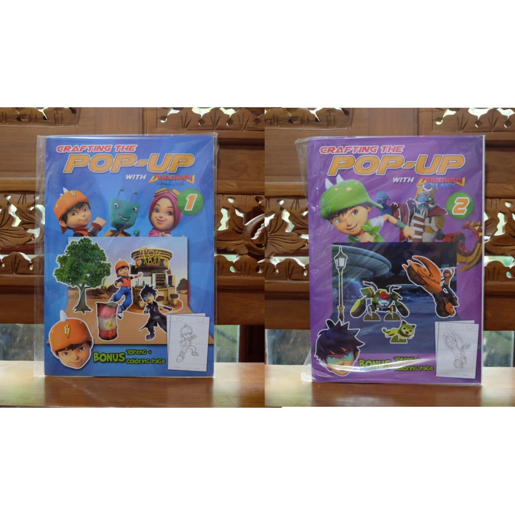 BOBOIBOY GALAXY CRAFTING THE POP UP - Buku Aktivitas Anak Mewarnai Berkreasi Menempel