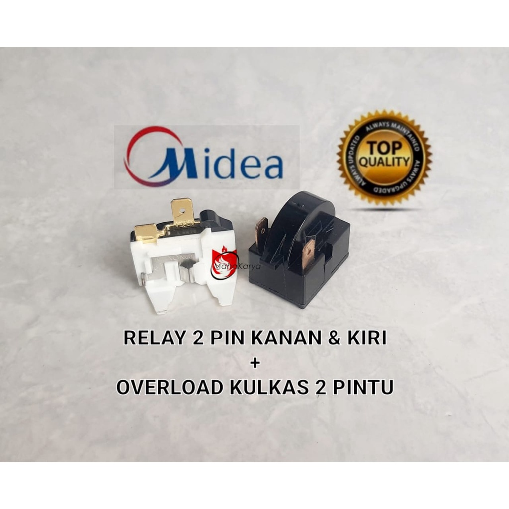 1 Set Relay Overload Kulkas MIDEA 2 Pintu