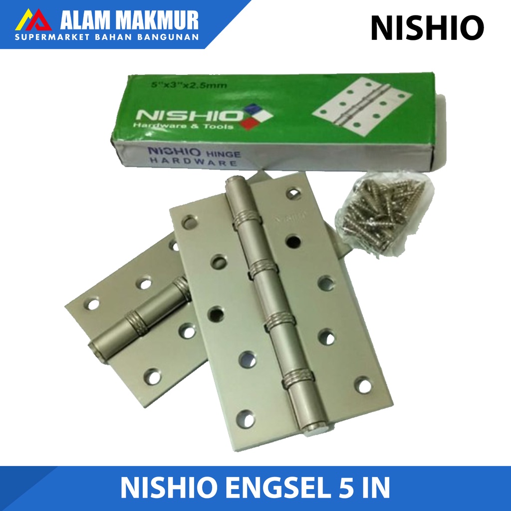 Engsel Besi Pintu 5 Inch NISHIO Warna SN - NISHIO NB