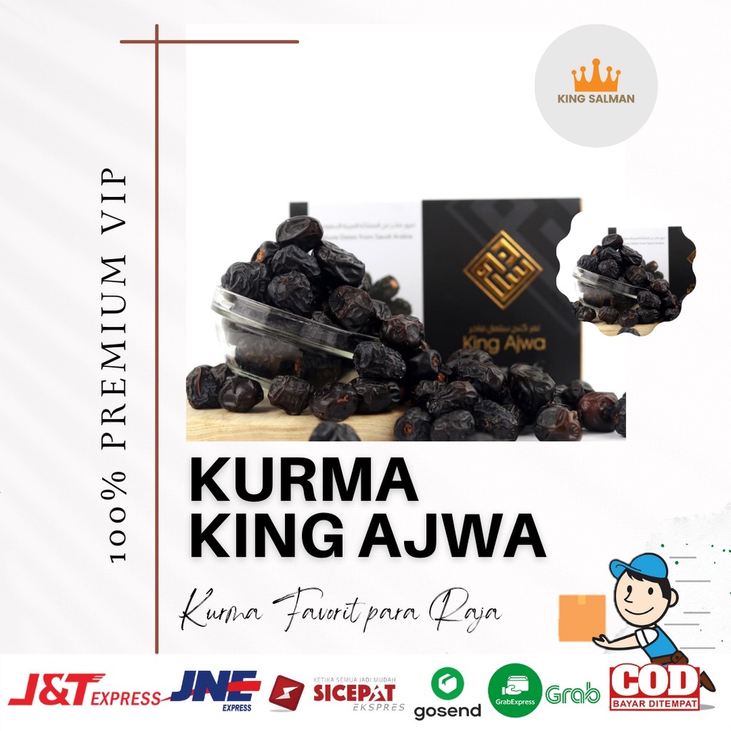 

Original Kurma King Ajwa 100% Original Asli Madinah 1 box Kurma Favorit Nabi King Salman Produk Kurma Ajwa Premeium Dates Qurma Azwa Madinah Date Crown