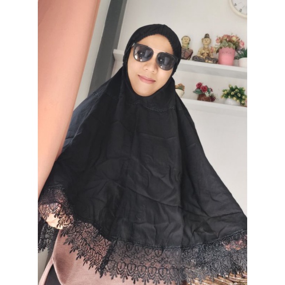 JILBAB BERGO RAYON JUMBO HITAM KERUDUNG TELEKUNG JILBAB LANGSUNGAN HIJAB ORIGINAL LIMITED EDITION RE