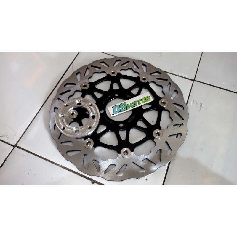 disc piringan cakram PSM yamaha plus adaptor plendes untuk suzuki satria 2tak satriaRU hiu lumba leb