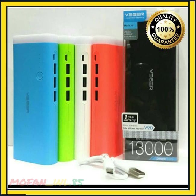 Terlaris POWERBANK VEGER V90 13000MAH / 13.000 MAH WL