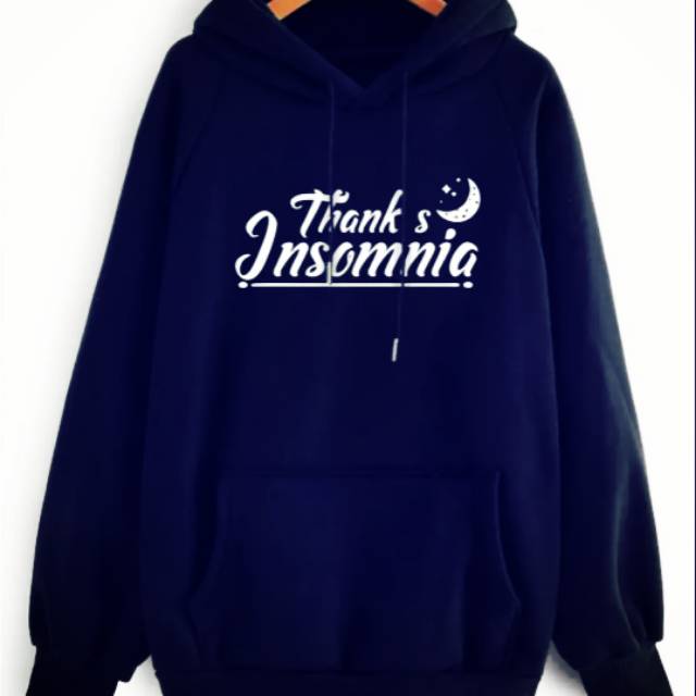 Jaket sweater pria wanita hoodie distro thanks insomnia