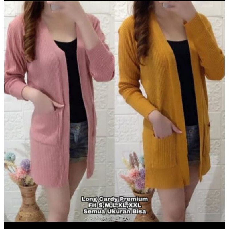 LONG CARDIGAN RAJUT WANITA / CARDIGAN BELLE / CARDIGAN PANJANG