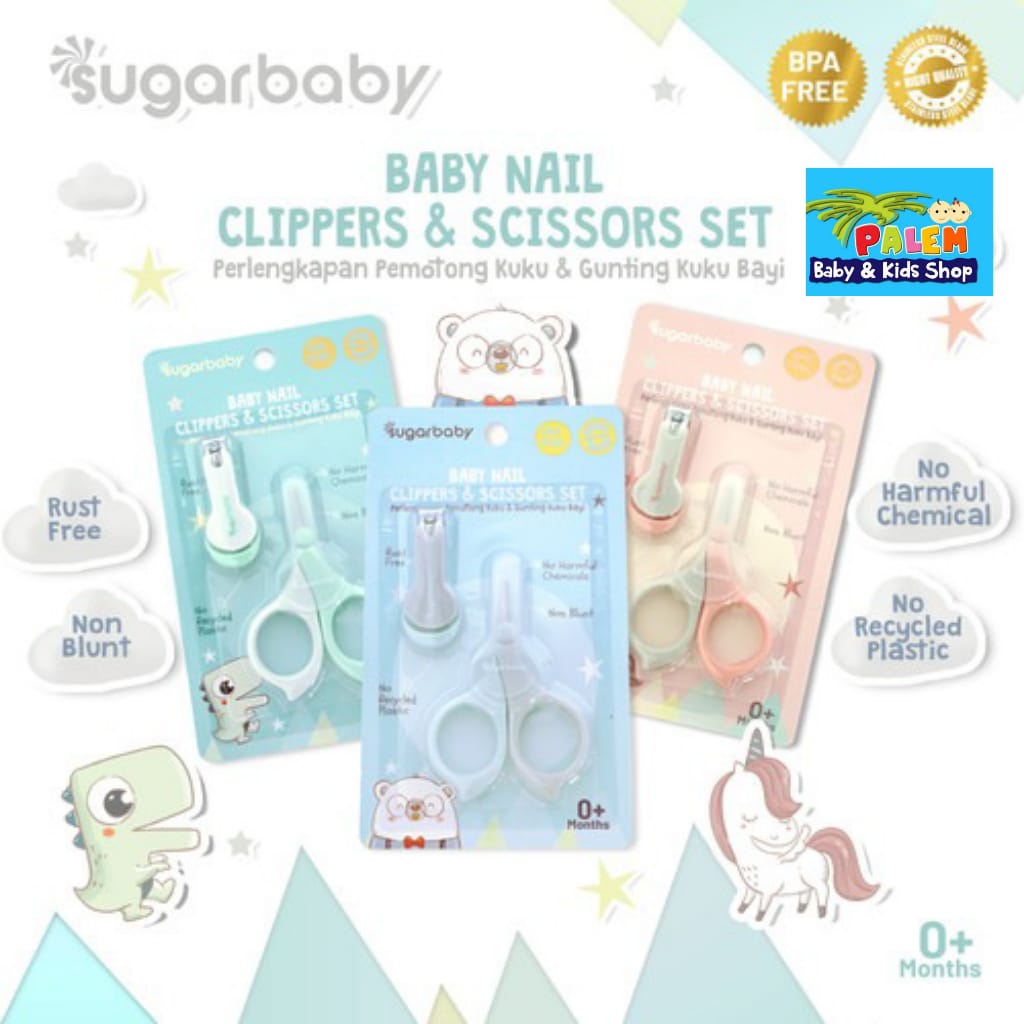 Sugar baby 2in1 Baby Nail Clippers&amp;Scissors Set (pemotong&amp;gunting kuku)