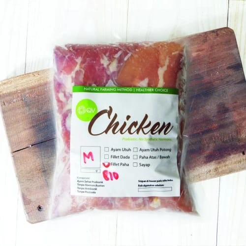 

Fillet Paha Ayam Boneless Probiotik Organik QV Frozen 800gr -1 kg