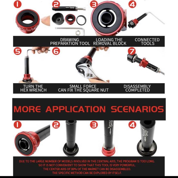 MUQZI Centar Shaft Bottom Brecket install Removal Tool BB86/30/92/PF30