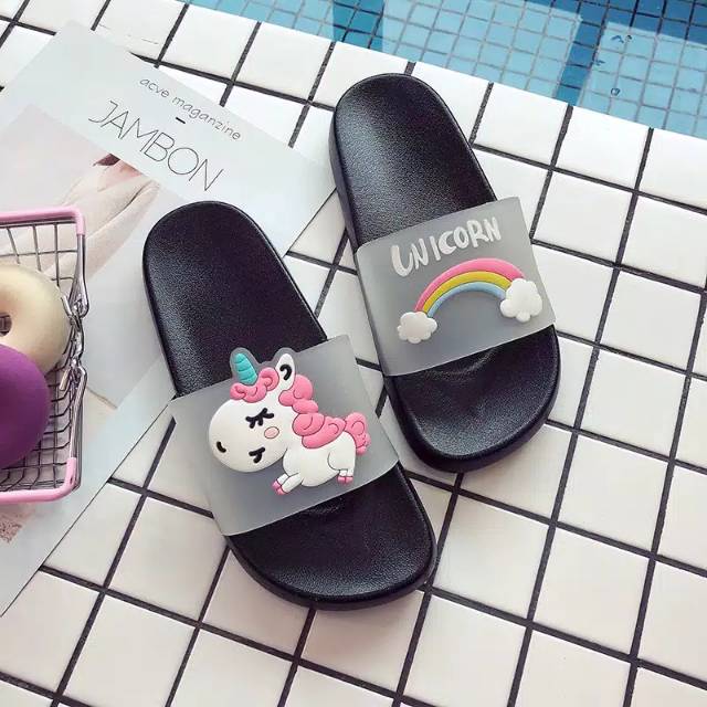 Sandal unicorn rainbow bening size 26-35