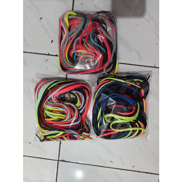 grosir tali spatu bulat warna random 1 pak isi 12 pasang