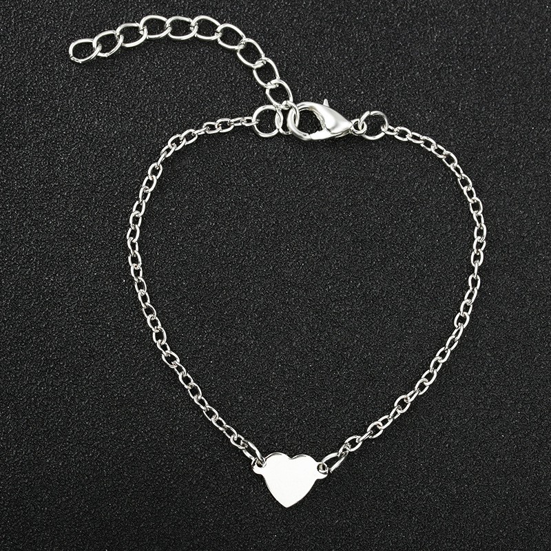 Simple and sweet all-match heart-shaped love peach heart bracelet