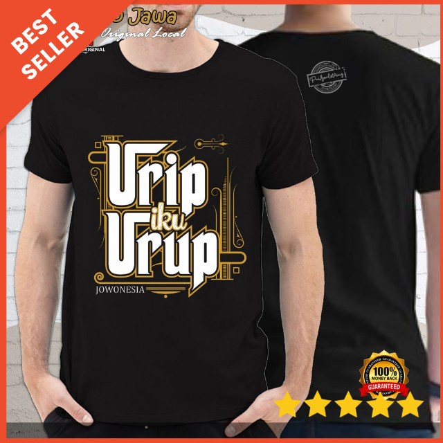 KAOS KATA-KATA JAWA |  Kaos URIP IKU URUP | KAOS DISTRO BAJU KAOS PRIA BAJU PRIA PAKAIAN PRIA | Kaos